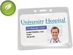 Eco/earth-friendly badge holder in vertical and horizontal extra large styles