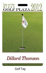 Custom printed golf tag sample