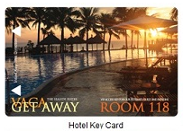 Custom printed hotel key card sample