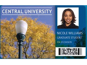Sample ID Card printed on a Datacard SR200 or SR300 retransfer printer
