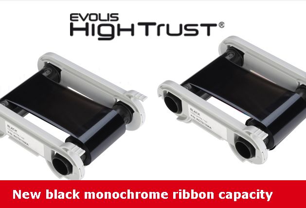 Evolis Black card printer ribbon RCT023NAA