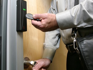Indala Prox Key Fob in use