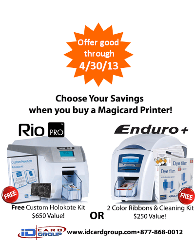 IDCardGroup.com Magicard Promo - $650 Free Security Upgrade or $250 Free Supplies