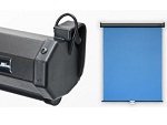 Retractable Photo ID Backdrop Screen - Wall Mount