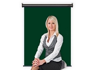 Photo ID Backdrop  Retractable Wall Mount