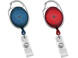 Premier Carabiner Round Badge Reel-Pack of 25