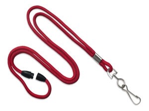 Round Braid Breakaway Nylon Lanyard -100 pack