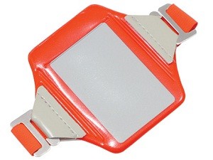 Orange Reflective Arm Band Badge Holder-100 pack