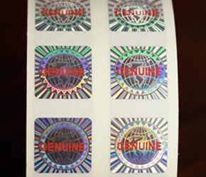 Standard Radiating Globe Hologram Sticker .75" SQ