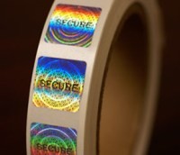 Standard Secure Hologram Sticker Silver .75" SQ