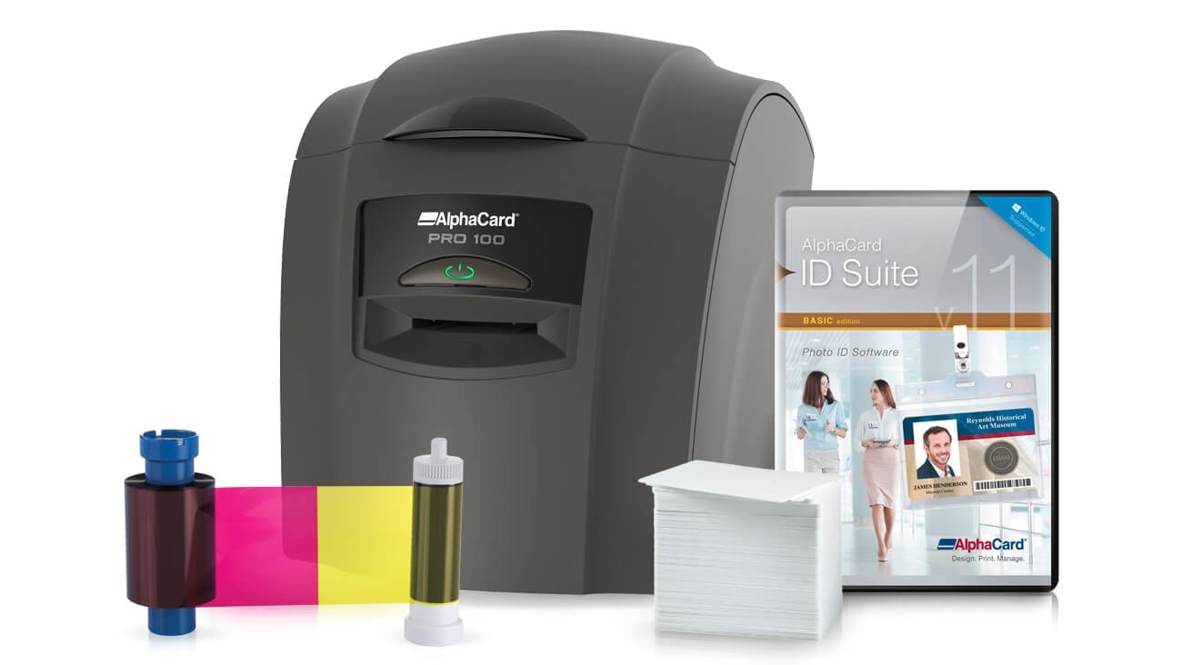 AlphaCard PRO 100 Starter ID Card System