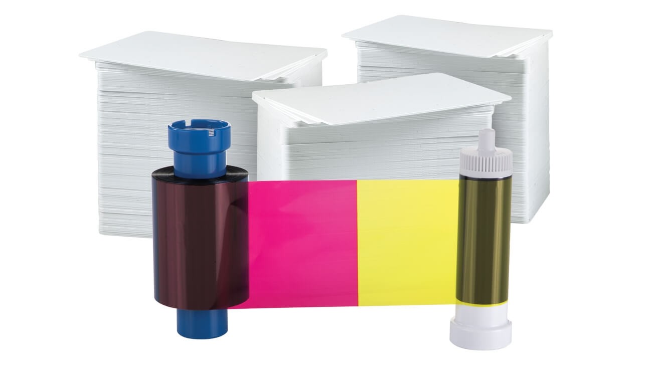 AlphaCard YMCKO 300 Print Ribbon Card Bundle