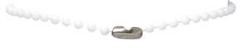 White Plastic Bead Lanyard -100 pack