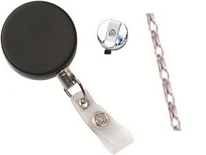 Heavy-Duty Chain Cord Badge Reel-25 pack