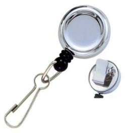 Round Spring Clip Badge Reel-25 pack