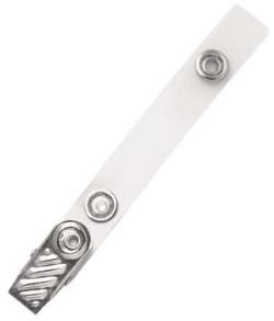 Standard Ribbed Badge Clip - Clear Mylar Strap