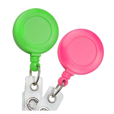 Neon w/Slide Clip-25 Pack Badge Reels
