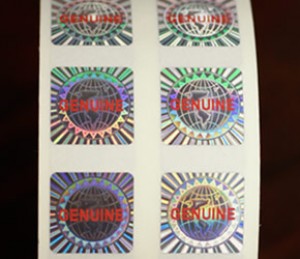 Standard Radiating Globe Hologram Sticker .75" SQ